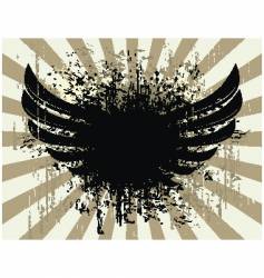 Grunge wings vector image