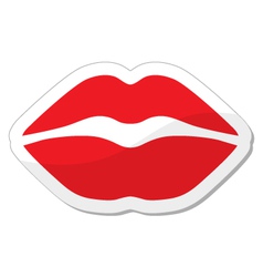 Red lips icon vector image