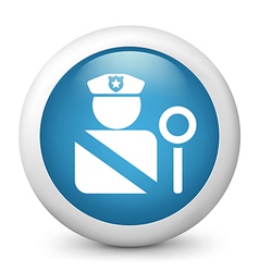Police glossy icon vector image