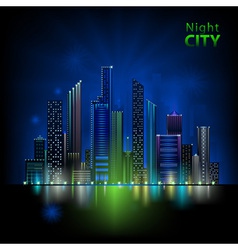 Night city vector image