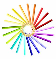 Coloured pencils sun vector image