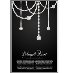 Background with pearls vector image