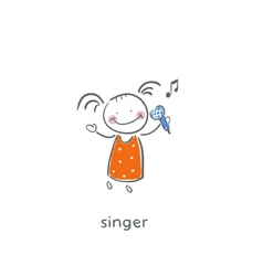 Singer vector image