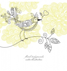 Bird background vector image
