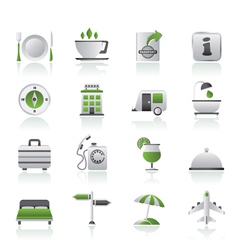 Traveling and vacation icons vector image