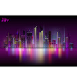 Night city vector image
