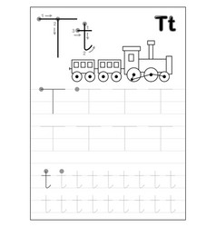 Letter c tracing practice worksheet set learning Vector Image