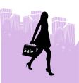 Girl shopping vector image