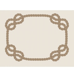 Frame made from rope vector image