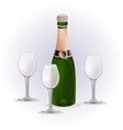 Bottle of champagne vector image