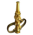 Old brass fire hose vector image