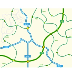 Abstract road map vector image