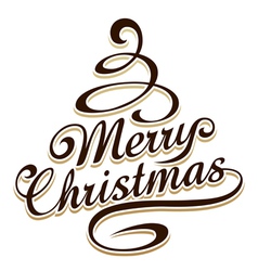 Merry christmas typography vector image