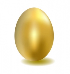 Golden egg vector image