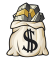 Money bag with dollar sign vector image