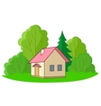 Small house with trees vector image
