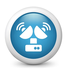 Television Reception glossy icon vector image
