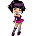 Cute Punky Goth Girl vector image