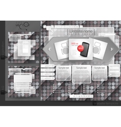 Website Design Template Menu Elements Website Design Template Menu Elements vector image