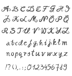 Hand drawn font set vector image