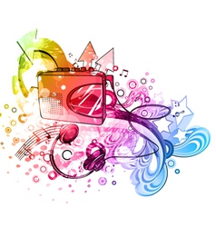Colorful music poster vector image