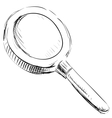Magnifying glass search find icon vector image