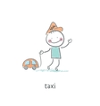 Taxi driver vector image
