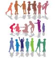 Children silhouettes vector image