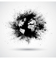 Splattered World Black vector image