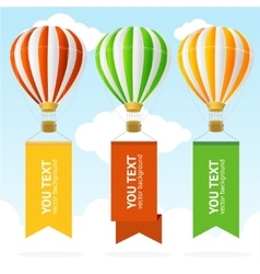 Hot Air Balloon Banner vector image