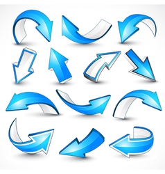 Blue arrows vector image