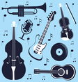 Musical instruments set vector image