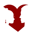 Silhouettes of loving couple vector image
