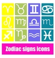 Zodiac signs icons vector image
