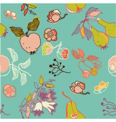 Fruit seamless pattern vector image