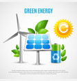 Green energy realistic Green energy realistic vector image