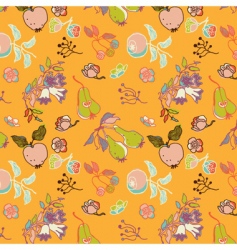 Fruit seamless pattern vector image