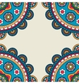 Indian rossetes doodle hippie frame vector image