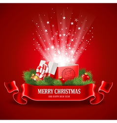 Christmas gift vector image