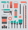 Retro Painting Supplies Silhouettes and Icons vector image