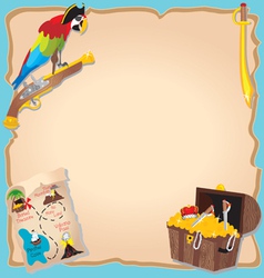 Pirate birthday party vector image