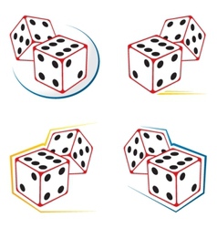 Dices icons vector image