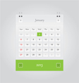 January 2013 Calendar vector image