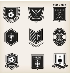 Sport emblems vector image