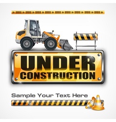 Under construction sign vector image