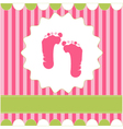 Footprint of girl vector image