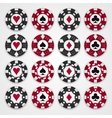 Nice set of casino gambling chips vector image