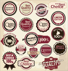 Premium and high quality labels vector image