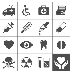 Medical and health icon set vector image