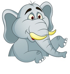 Elephants cartoon with blank sign Elephants cartoon with blank sign vector image